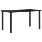 vidaXL Esstisch Schwarz 140 x 70 x 75 cm Hartglas vidaXL Esstisch Schwarz 140 x 70 x 75 cm Hartglas