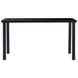 vidaXL Esstisch Schwarz 140 x 70 x 75 cm Hartglas