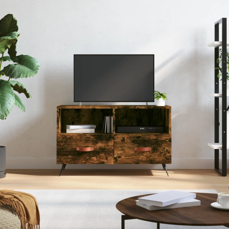 vidaXL TV-Schrank Räuchereiche 80x36x50 cm Holzwerkstoff vidaXL TV-Schrank Räuchereiche 80x36x50 cm Holzwerkstoff