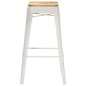 vidaXL Barhocker 4 Stk. Weiß Mango Massivholz vidaXL Barhocker 4 Stk. Weiß Mango Massivholz