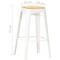 vidaXL Barhocker 4 Stk. Weiß Mango Massivholz vidaXL Barhocker 4 Stk. Weiß Mango Massivholz