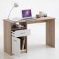 FMD Schreibtisch mit 1 Schublade 123×50×76,5 cm Eichenbraun und Weiß FMD Schreibtisch mit 1 Schublade 123×50×76,5 cm Eichenbraun und Weiß