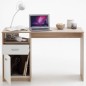 FMD Schreibtisch mit 1 Schublade 123×50×76,5 cm Eichenbraun und Weiß FMD Schreibtisch mit 1 Schublade 123×50×76,5 cm Eichenbraun und Weiß