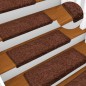 vidaXL Teppich-Treppenstufen 15 Stk. 65x21x4 cm Braun vidaXL Teppich-Treppenstufen 15 Stk. 65x21x4 cm Braun