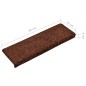 vidaXL Teppich-Treppenstufen 15 Stk. 65x21x4 cm Braun vidaXL Teppich-Treppenstufen 15 Stk. 65x21x4 cm Braun