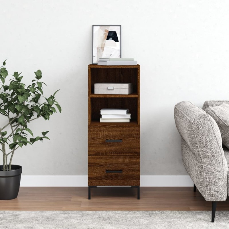 vidaXL Sideboard Braun Eichen-Optik 34,5x34x90 cm Holzwerkstoff vidaXL Sideboard Braun Eichen-Optik 34,5x34x90 cm Holzwerkstoff