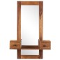 vidaXL Kosmetikspiegel mit 2 Schubladen Massivholz vidaXL Kosmetikspiegel mit 2 Schubladen Massivholz