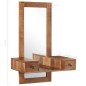 vidaXL Kosmetikspiegel mit 2 Schubladen Massivholz vidaXL Kosmetikspiegel mit 2 Schubladen Massivholz