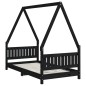 vidaXL Kinderbett Schwarz 80x160 cm Massivholz Kiefer vidaXL Kinderbett Schwarz 80x160 cm Massivholz Kiefer