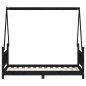 vidaXL Kinderbett Schwarz 80x160 cm Massivholz Kiefer vidaXL Kinderbett Schwarz 80x160 cm Massivholz Kiefer