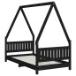 vidaXL Kinderbett Schwarz 80x160 cm Massivholz Kiefer vidaXL Kinderbett Schwarz 80x160 cm Massivholz Kiefer