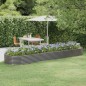 vidaXL Hochbeet Pulverbeschichteter Stahl 396x100x36 cm Grau vidaXL Hochbeet Pulverbeschichteter Stahl 396x100x36 cm Grau