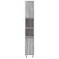 vidaXL Badschrank Grau Sonoma 30x30x190 cm Holzwerkstoff vidaXL Badschrank Grau Sonoma 30x30x190 cm Holzwerkstoff