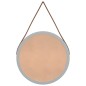 vidaXL Wandspiegel mit Riemen Silbern Ø 35 cm vidaXL Wandspiegel mit Riemen Silbern Ø 35 cm