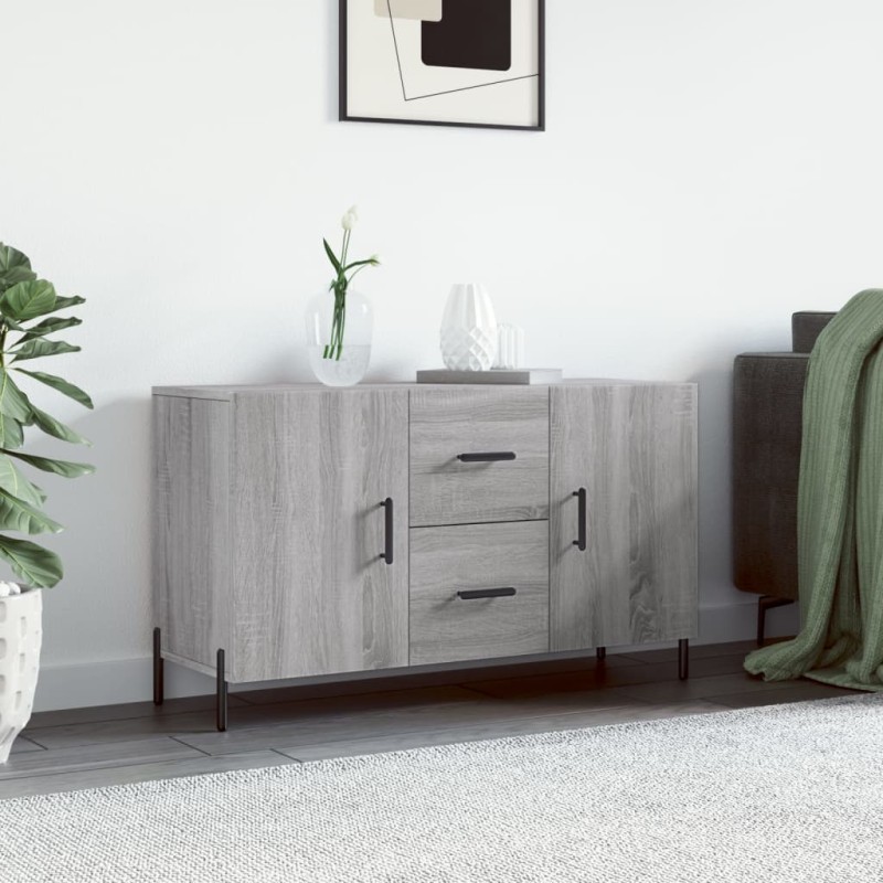 vidaXL Sideboard Grau Sonoma 100x36x60 cm Holzwerkstoff vidaXL Sideboard Grau Sonoma 100x36x60 cm Holzwerkstoff