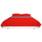 vidaXL Zweiseitige Tagesdecke Gesteppt Rot und Grau 230x260 cm vidaXL Zweiseitige Tagesdecke Gesteppt Rot und Grau 230x260 cm