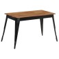 vidaXL Esstisch Akazienholz Massiv und Stahl 120 x 60 x 76 cm vidaXL Esstisch Akazienholz Massiv und Stahl 120 x 60 x 76 cm