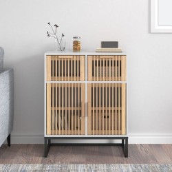 vidaXL Sideboard Weiß 60x30x75 cm Holzwerkstoff