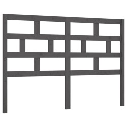 vidaXL Kopfteil Grau 141x4x100 cm Massivholz Kiefer