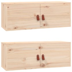vidaXL Wandschränke 2 Stk. 80x30x30 cm Massivholz Kiefer