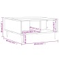 vidaXL Couchtisch Räuchereiche 60x60x30 cm Holzwerkstoff vidaXL Couchtisch Räuchereiche 60x60x30 cm Holzwerkstoff
