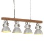 vidaXL Deckenlampe Industriestil Silbern E27 Mangoholz vidaXL Deckenlampe Industriestil Silbern E27 Mangoholz