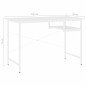 vidaXL Computertisch Weiß 105x55x72 cm MDF und Metall vidaXL Computertisch Weiß 105x55x72 cm MDF und Metall