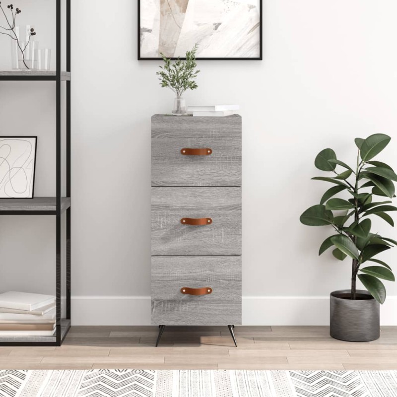 vidaXL Sideboard Grau Sonoma 34,5x34x90 cm Holzwerkstoff vidaXL Sideboard Grau Sonoma 34,5x34x90 cm Holzwerkstoff