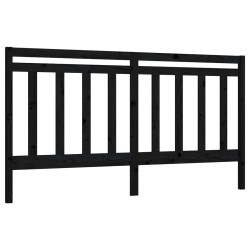 vidaXL Kopfteil Schwarz 186x4x100 cm Massivholz Kiefer
