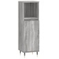 vidaXL Badschrank Grau Sonoma 30x30x100 cm Holzwerkstoff vidaXL Badschrank Grau Sonoma 30x30x100 cm Holzwerkstoff