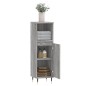 vidaXL Badschrank Grau Sonoma 30x30x100 cm Holzwerkstoff vidaXL Badschrank Grau Sonoma 30x30x100 cm Holzwerkstoff
