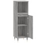 vidaXL Badschrank Grau Sonoma 30x30x100 cm Holzwerkstoff vidaXL Badschrank Grau Sonoma 30x30x100 cm Holzwerkstoff