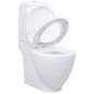 vidaXL WC Keramik-Toilette Badezimmer Rund Senkrechter Abgang Weiß vidaXL WC Keramik-Toilette Badezimmer Rund Senkrechter Abgang Weiß