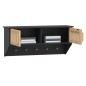 vidaXL Wandgarderobe mit Haken Schwarz 80x24x35,5 cm Holzwerkstoff vidaXL Wandgarderobe mit Haken Schwarz 80x24x35,5 cm Holzwerkstoff