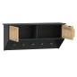 vidaXL Wandgarderobe mit Haken Schwarz 80x24x35,5 cm Holzwerkstoff vidaXL Wandgarderobe mit Haken Schwarz 80x24x35,5 cm Holzwerkstoff