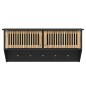 vidaXL Wandgarderobe mit Haken Schwarz 80x24x35,5 cm Holzwerkstoff vidaXL Wandgarderobe mit Haken Schwarz 80x24x35,5 cm Holzwerkstoff