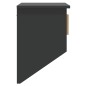 vidaXL Wandgarderobe mit Haken Schwarz 80x24x35,5 cm Holzwerkstoff vidaXL Wandgarderobe mit Haken Schwarz 80x24x35,5 cm Holzwerkstoff