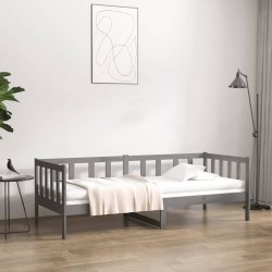 vidaXL Tagesbett Grau 90x190 cm Massivholz Kiefer