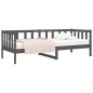 vidaXL Tagesbett Grau 90x190 cm Massivholz Kiefer