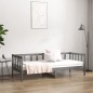 vidaXL Tagesbett Grau 90x190 cm Massivholz Kiefer