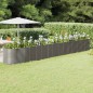 vidaXL Hochbeet Pulverbeschichteter Stahl 620x80x68 cm Grau vidaXL Hochbeet Pulverbeschichteter Stahl 620x80x68 cm Grau