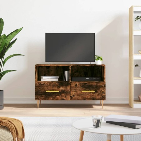vidaXL TV-Schrank Räuchereiche 80x36x50 cm Holzwerkstoff