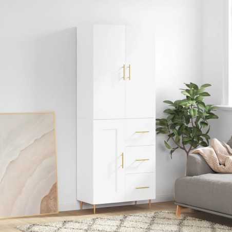 vidaXL Highboard Weiß 69,5x34x180 cm Holzwerkstoff