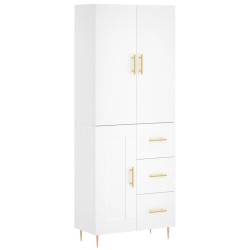 vidaXL Highboard Weiß 69,5x34x180 cm Holzwerkstoff