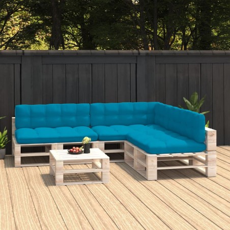 vidaXL Palettensofa-Auflagen 7 Stk. Blau