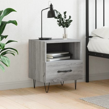 vidaXL Nachttisch Grau Sonoma 40x35x47,5 cm Holzwerkstoff
