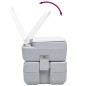 vidaXL Tragbare Campingtoilette Grau 20+10 L vidaXL Tragbare Campingtoilette Grau 20+10 L