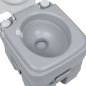 vidaXL Tragbare Campingtoilette Grau 20+10 L vidaXL Tragbare Campingtoilette Grau 20+10 L