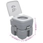 vidaXL Tragbare Campingtoilette Grau 20+10 L vidaXL Tragbare Campingtoilette Grau 20+10 L