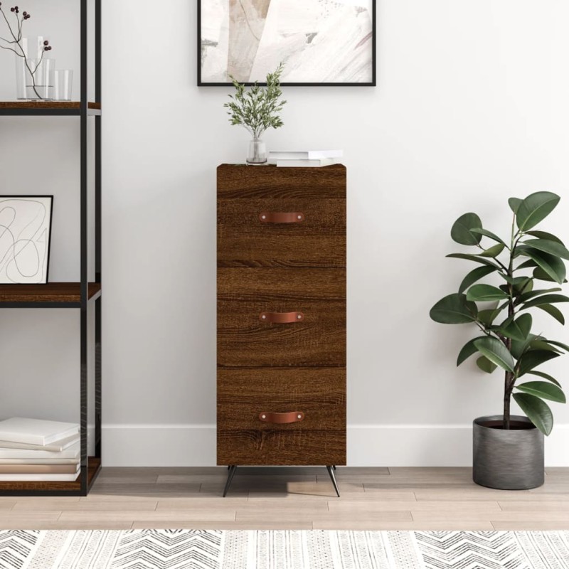 vidaXL Sideboard Braun Eichen-Optik 34,5x34x90 cm Holzwerkstoff vidaXL Sideboard Braun Eichen-Optik 34,5x34x90 cm Holzwerkstoff